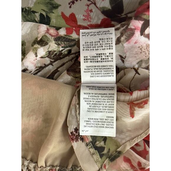 INC Sheer Floral Snakeskin Top Sz M Peplum Boho Romantic Goth Whimsigoth Fairy - Picture 7 of 9